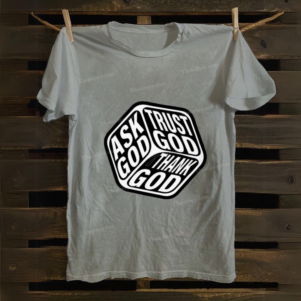 Triple Faith Of God Cotton T-shirt