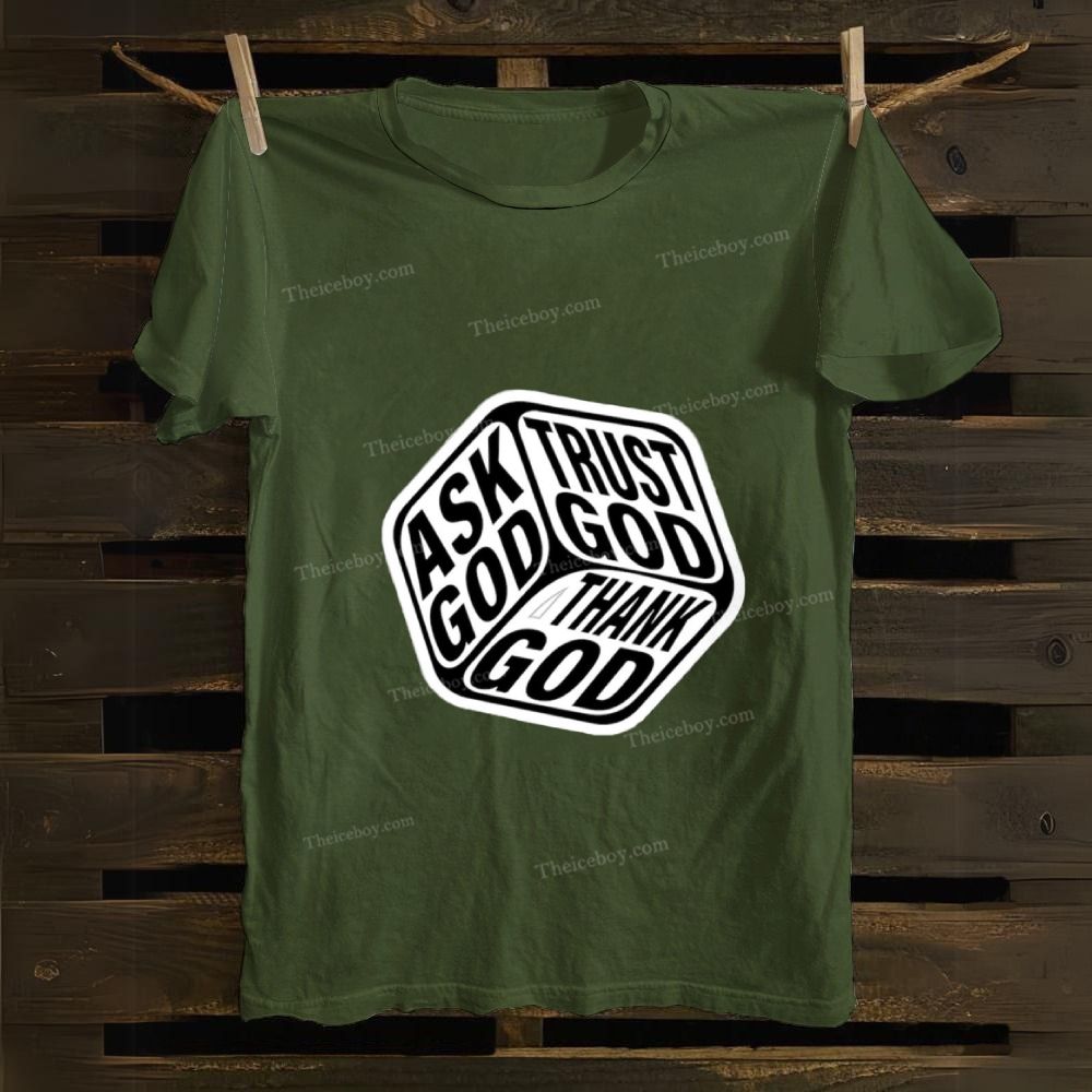 Triple Faith Of God Cotton T-shirt