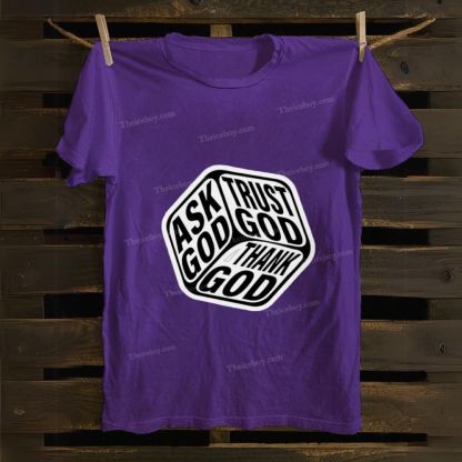 Triple Faith Of God Cotton T-shirt