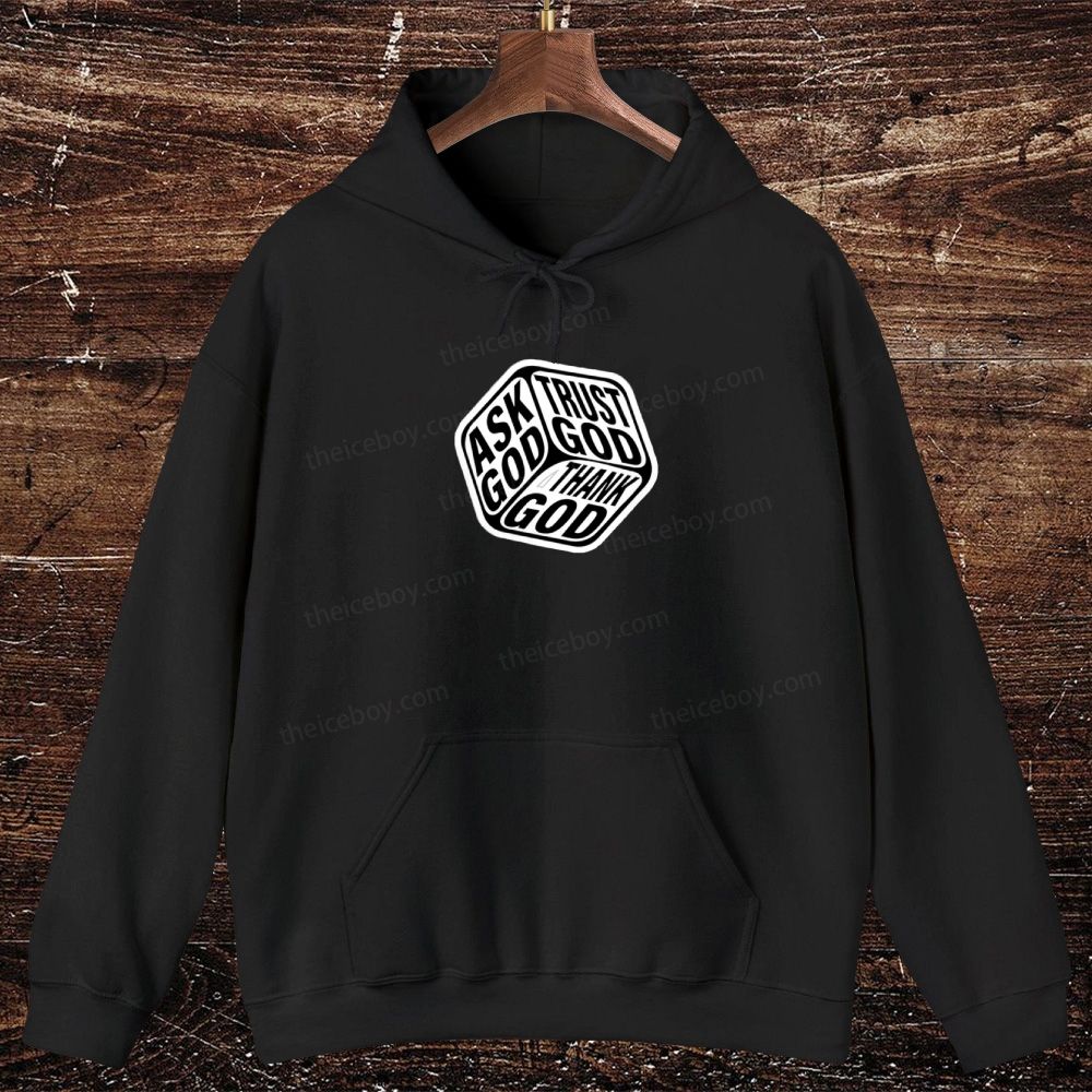 Triple Faith Of God Oversized Cotton Hoodies