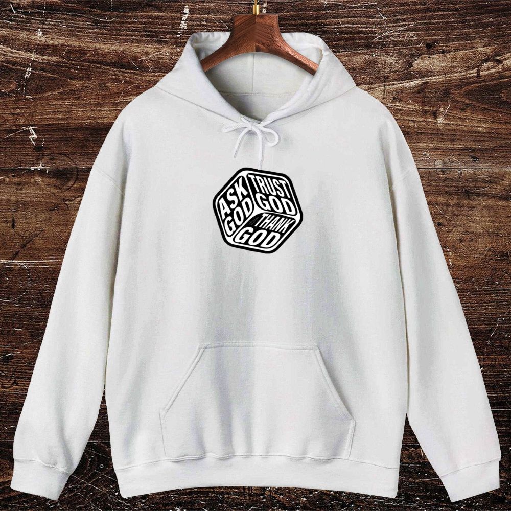 Triple Faith Of God Oversized Cotton Hoodies