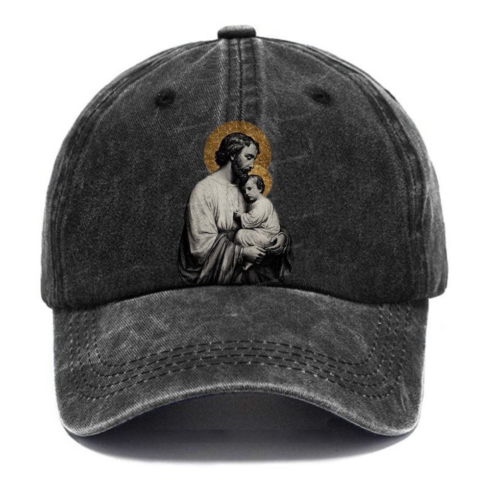 The Protection of the Holy Father Unisex Vintage Casual Washed Cap