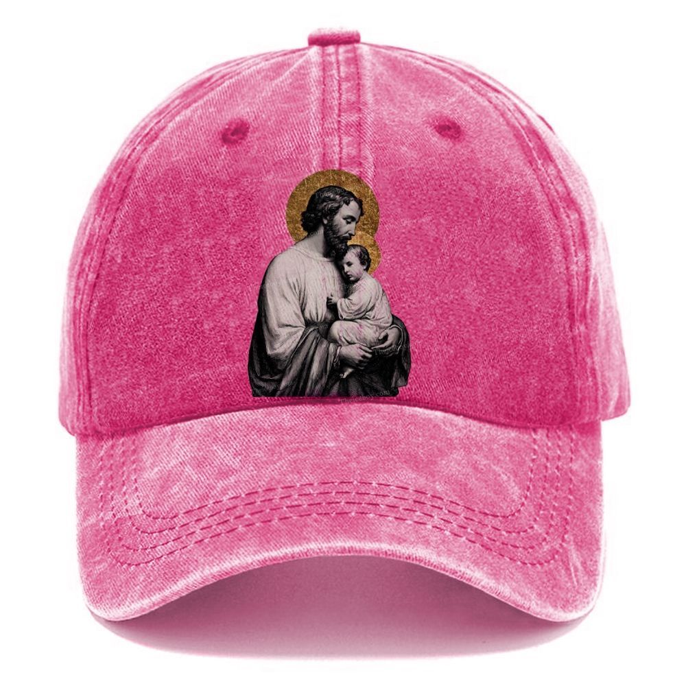 The Protection of the Holy Father  Unisex Vintage Casual Washed Cap