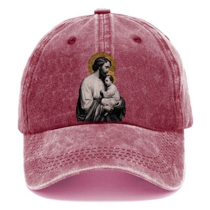 The Protection of the Holy Father  Unisex Vintage Casual Washed Cap