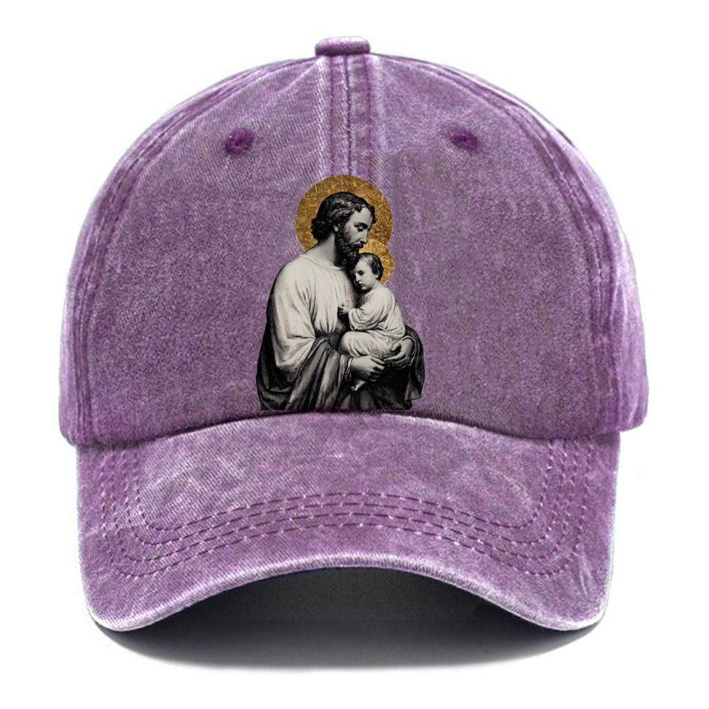 The Protection of the Holy Father  Unisex Vintage Casual Washed Cap