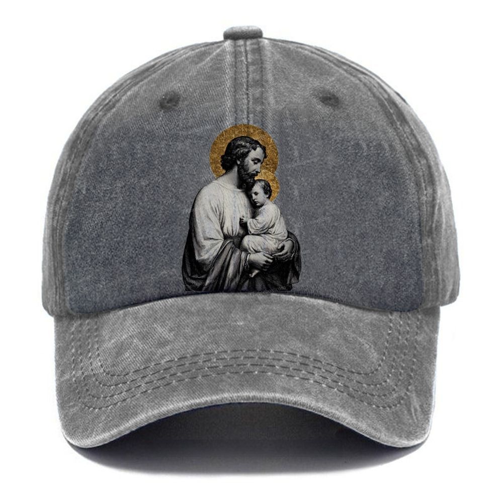 The Protection of the Holy Father  Unisex Vintage Casual Washed Cap