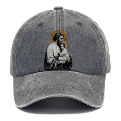 The Protection of the Holy Father  Unisex Vintage Casual Washed Cap