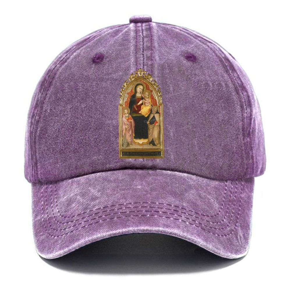 The Tenderness of the Holy See Unisex Vintage Casual Washed Cap