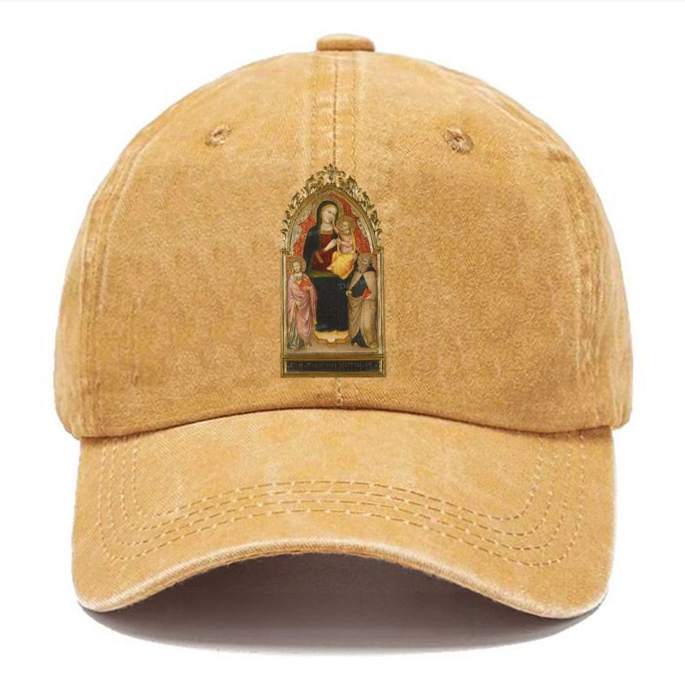 The Tenderness of the Holy See Unisex Vintage Casual Washed Cap