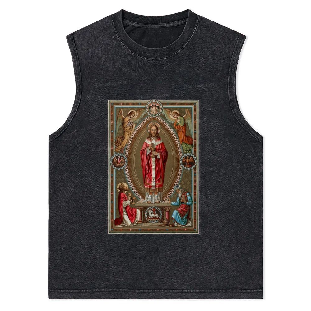 The Glory of the Lord  Christian Snowflake Washed Vest