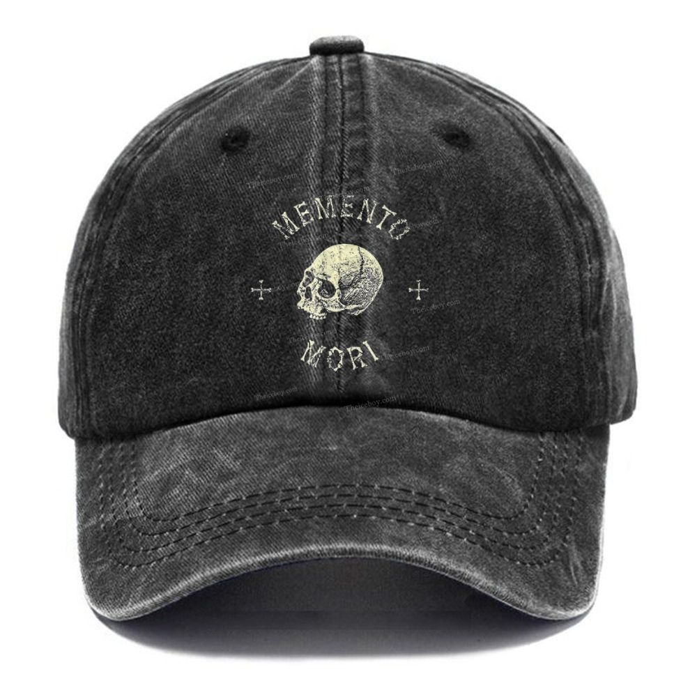 Memento Mori Unisex Vintage Casual Washed Cap