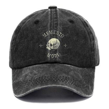 Memento Mori Unisex Vintage Casual Washed Cap
