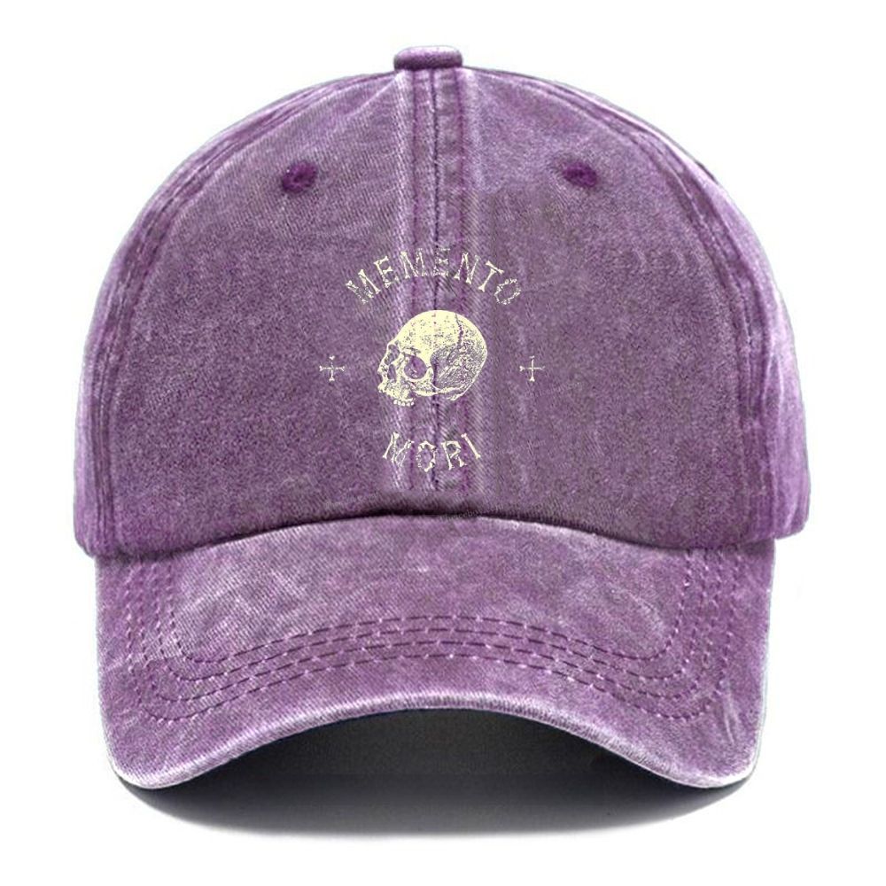 Memento Mori Unisex Vintage Casual Washed Cap