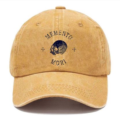 Memento Mori Unisex Vintage Casual Washed Cap