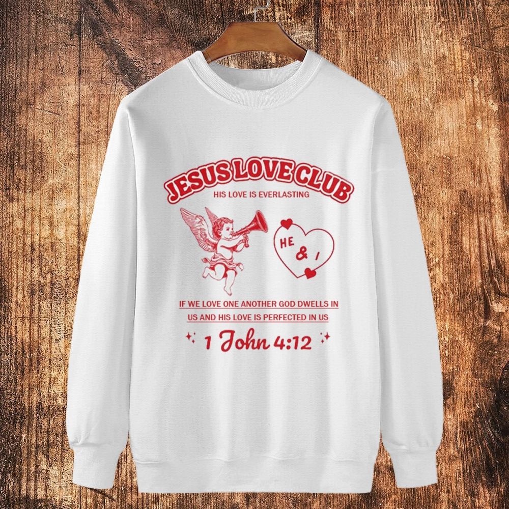 Jesus Love Club Cotton Crewneck Sweatshirt