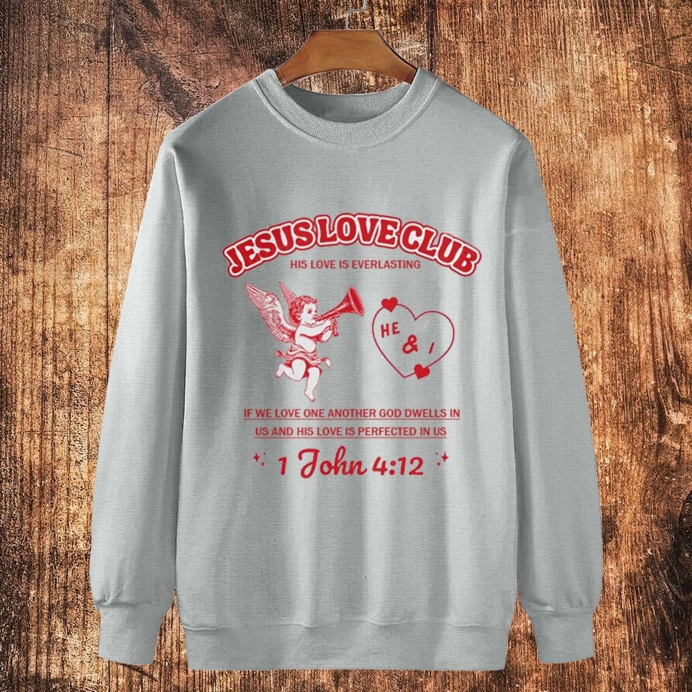 Jesus Love Club Cotton Crewneck Sweatshirt
