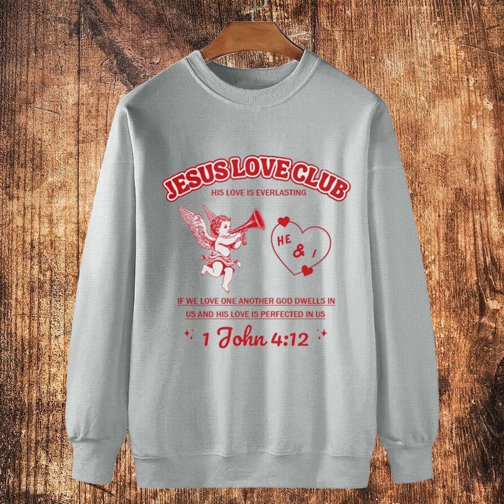 Jesus Love Club Cotton Crewneck Sweatshirt
