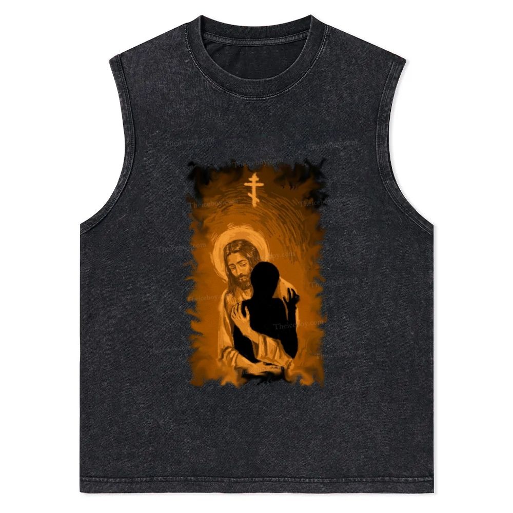 God's Infinite Love Christian Snowflake Washed Vest
