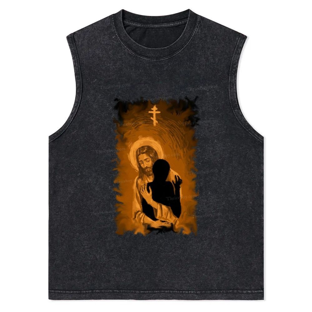 God's Infinite Love Christian Snowflake Washed Vest