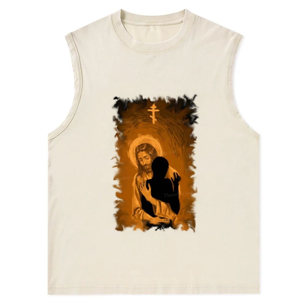 God's Infinite Love Christian Snowflake Washed Vest