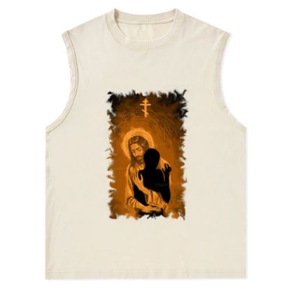 God's Infinite Love Christian Snowflake Washed Vest