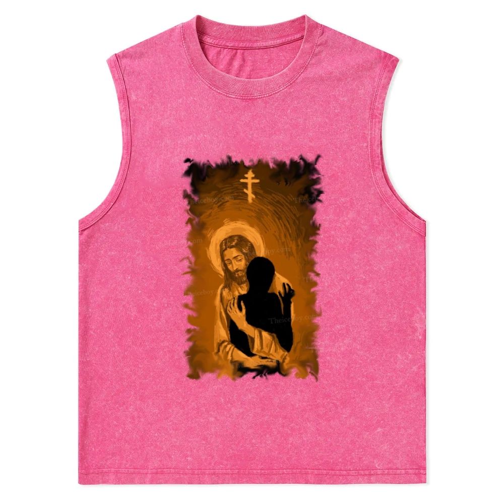 God's Infinite Love Christian Snowflake Washed Vest