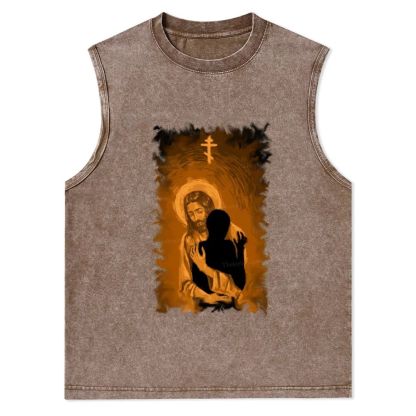 God's Infinite Love Christian Snowflake Washed Vest