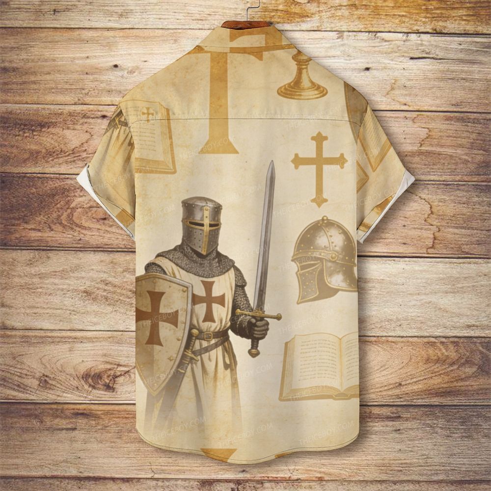 God's Soldiers Men's Christian Vintage Soft Short-Sleeve Shirt