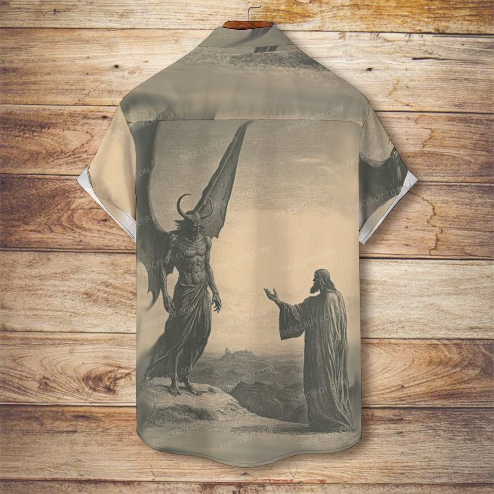 Talking With Jesus Men's Christian Vintage Soft Short-Sleeve Shirt