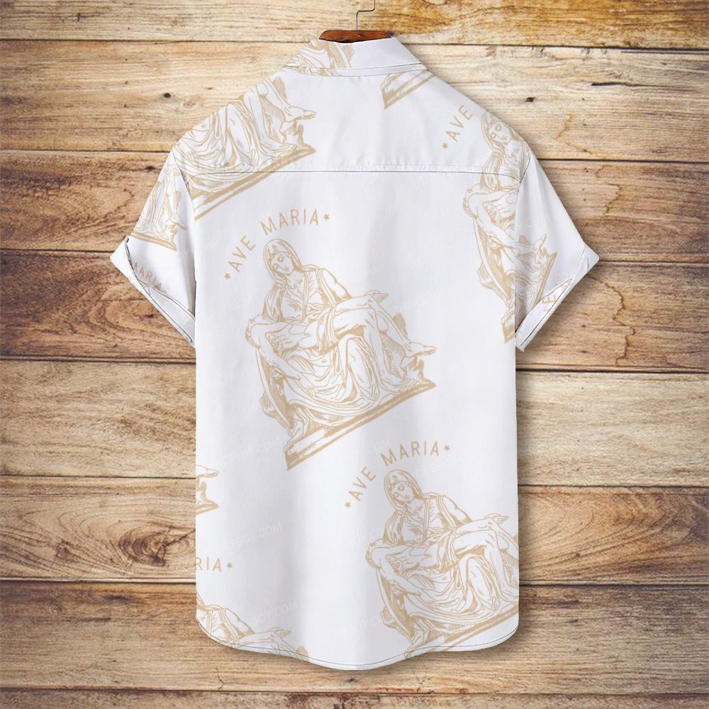 Ave Maria Men's Christian Vintage Soft Short-Sleeve Shirt