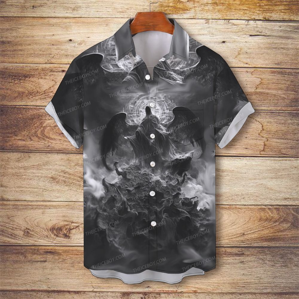 Dark Angel Men's Christian Vintage Soft Short-Sleeve Shirt