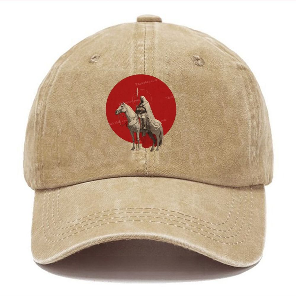 Conquering Rider Unisex Vintage Casual Washed Cap