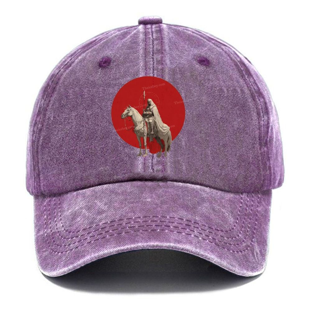 Conquering Rider Unisex Vintage Casual Washed Cap