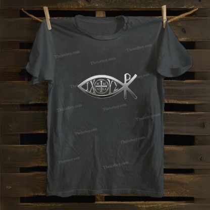 Ichthys & Chi Rho Cotton T-shirt