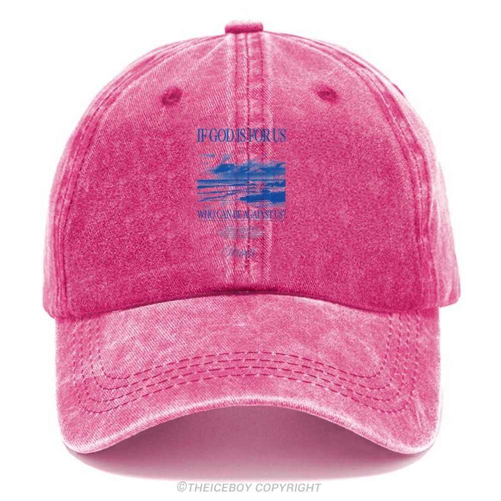 If God Is For Us  Unisex Vintage Casual Washed Cap