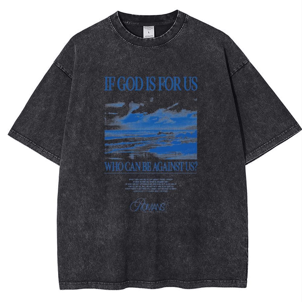 If God Is For Us  Snowflake Vintage Cotton T-Shirt