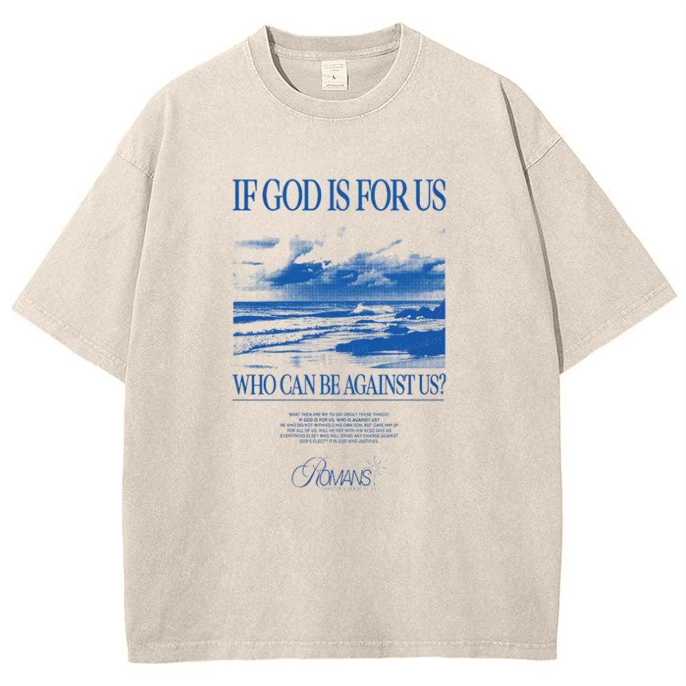 If God Is For Us  Snowflake Vintage Cotton T-Shirt