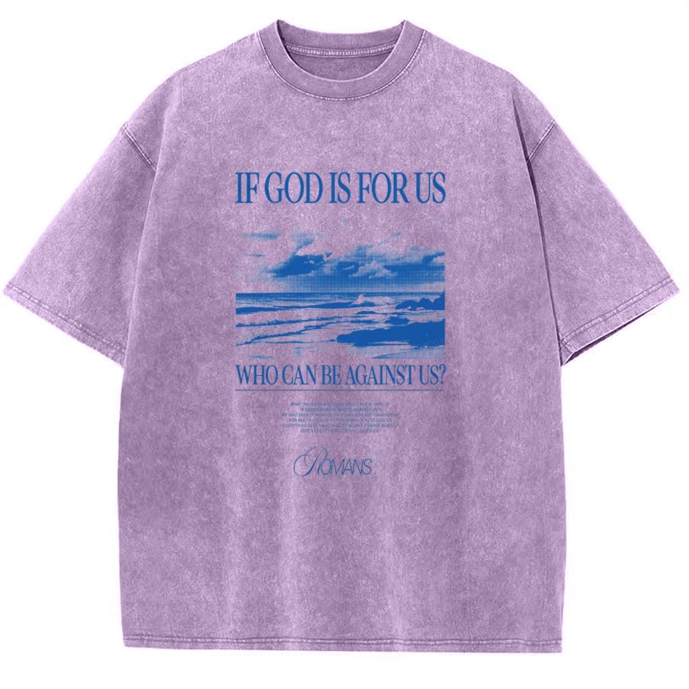 If God Is For Us  Snowflake Vintage Cotton T-Shirt