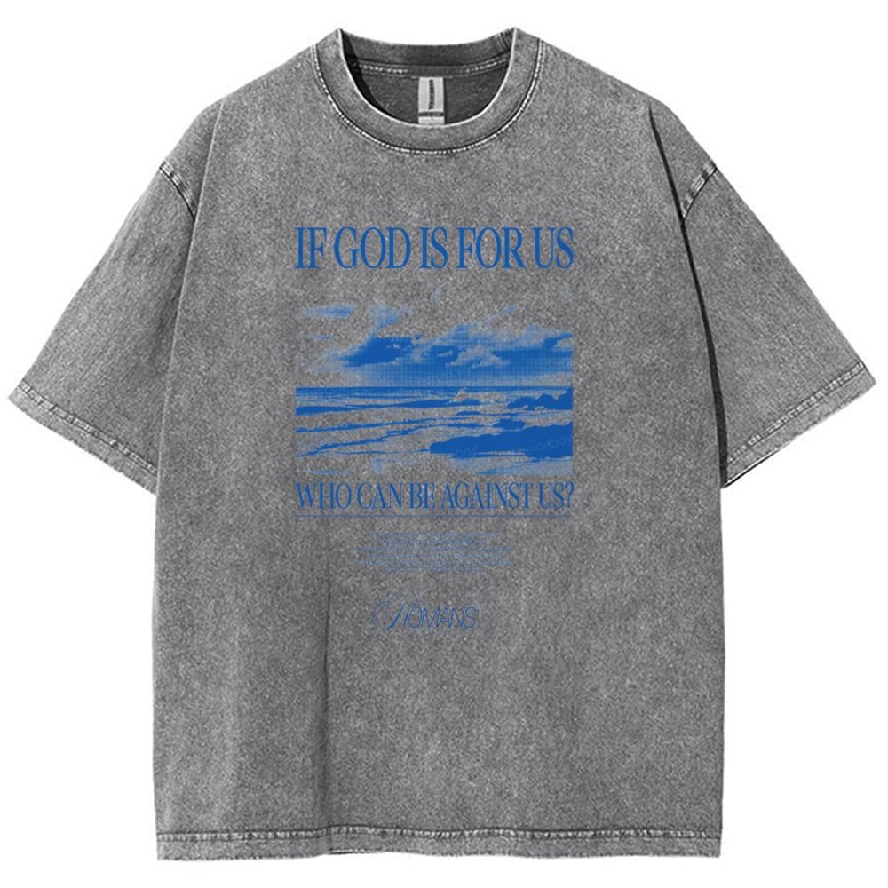 If God Is For Us  Snowflake Vintage Cotton T-Shirt