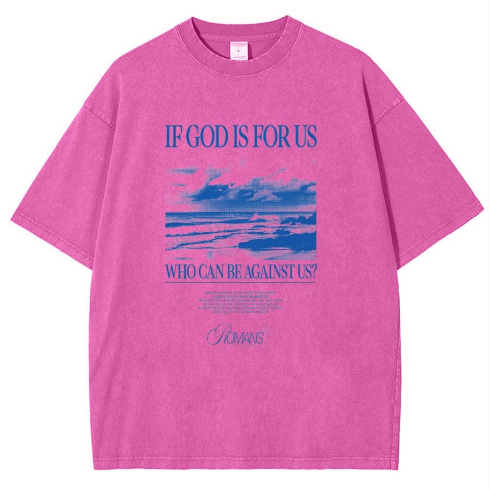 If God Is For Us  Snowflake Vintage Cotton T-Shirt