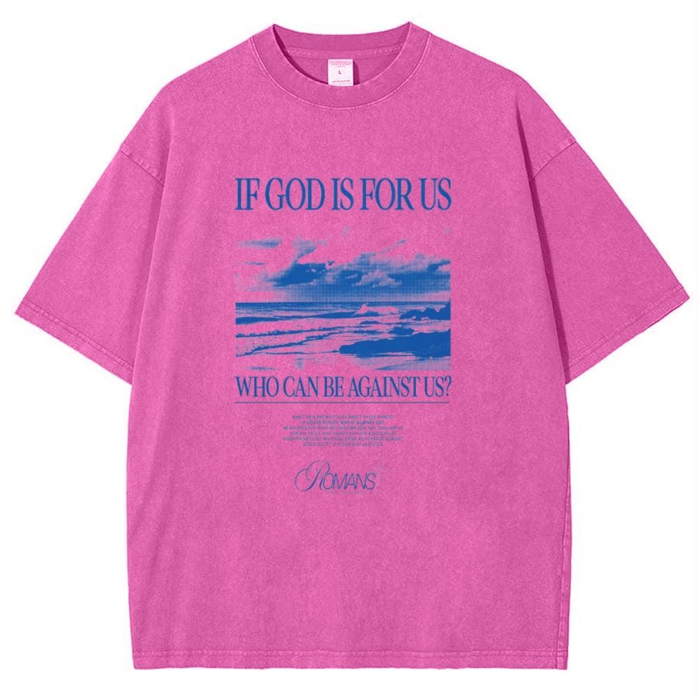 If God Is For Us  Snowflake Vintage Cotton T-Shirt