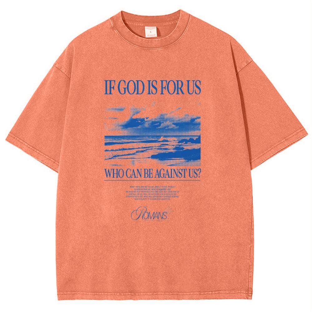 If God Is For Us  Snowflake Vintage Cotton T-Shirt