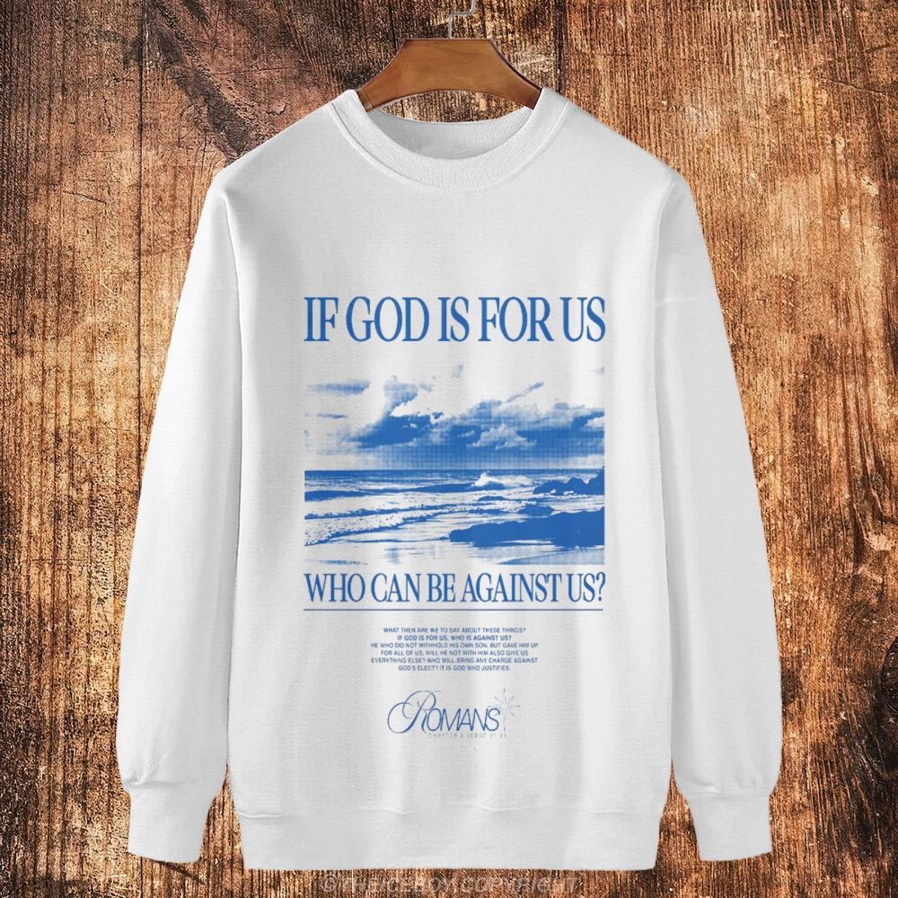 If God Is For Us Cotton Crewneck Sweatshirt