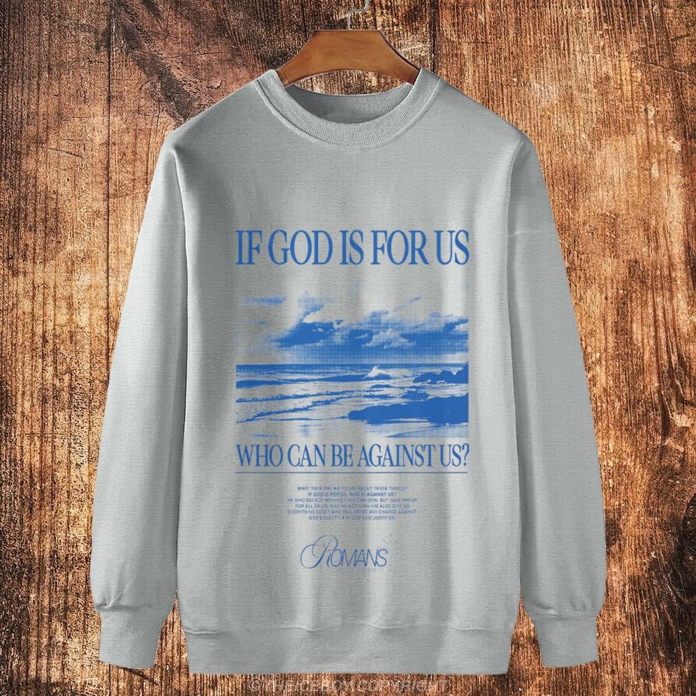 If God Is For Us Cotton Crewneck Sweatshirt