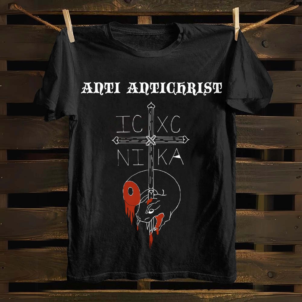 Anti Antichrist: Christ Victorious Cotton T-shirt