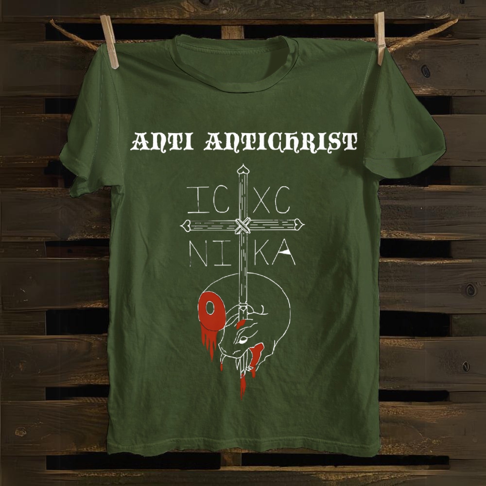 Anti Antichrist: Christ Victorious Cotton T-shirt