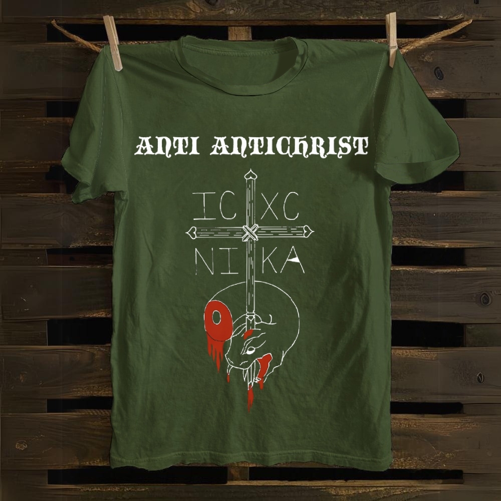 Anti Antichrist: Christ Victorious Cotton T-shirt