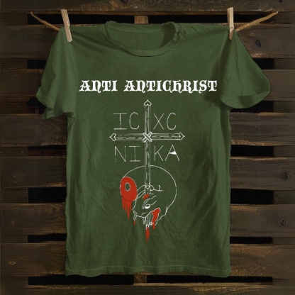 Anti Antichrist: Christ Victorious Cotton T-shirt