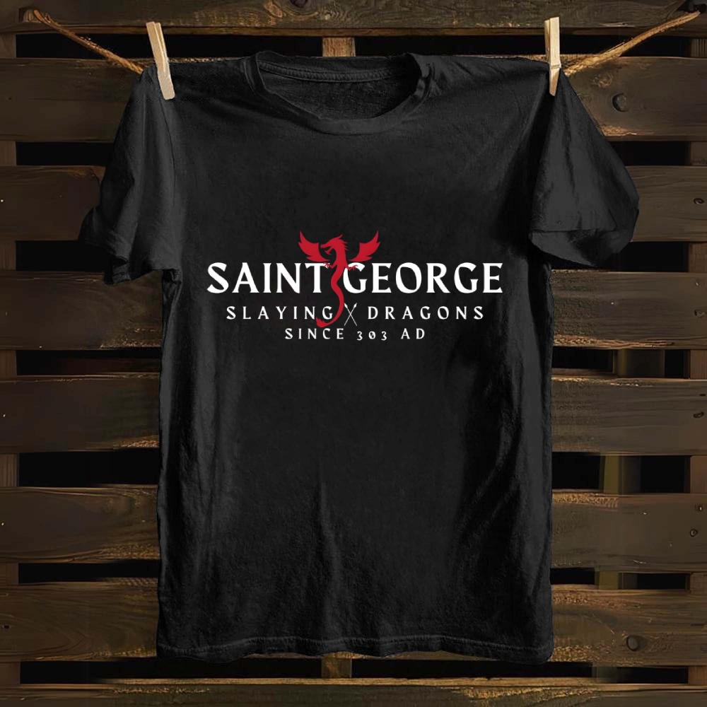 St. George the Dragon Slayer Cotton T-shirt