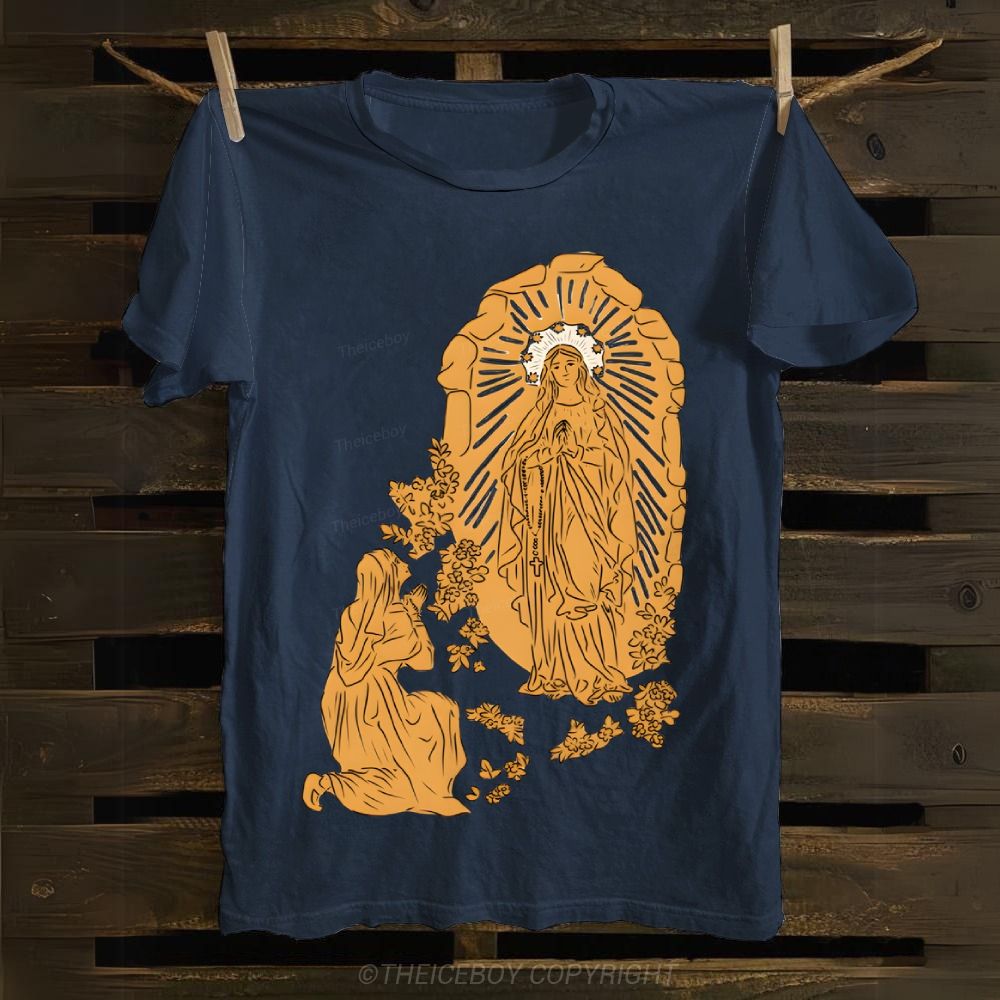 The Apparition Of The Virgin Mary Cotton T-shirt